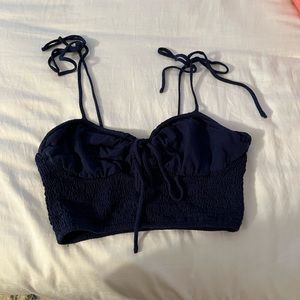 Navy blue cropped top